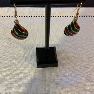 KC Collection Gold Tone Holiday Drop Earrings